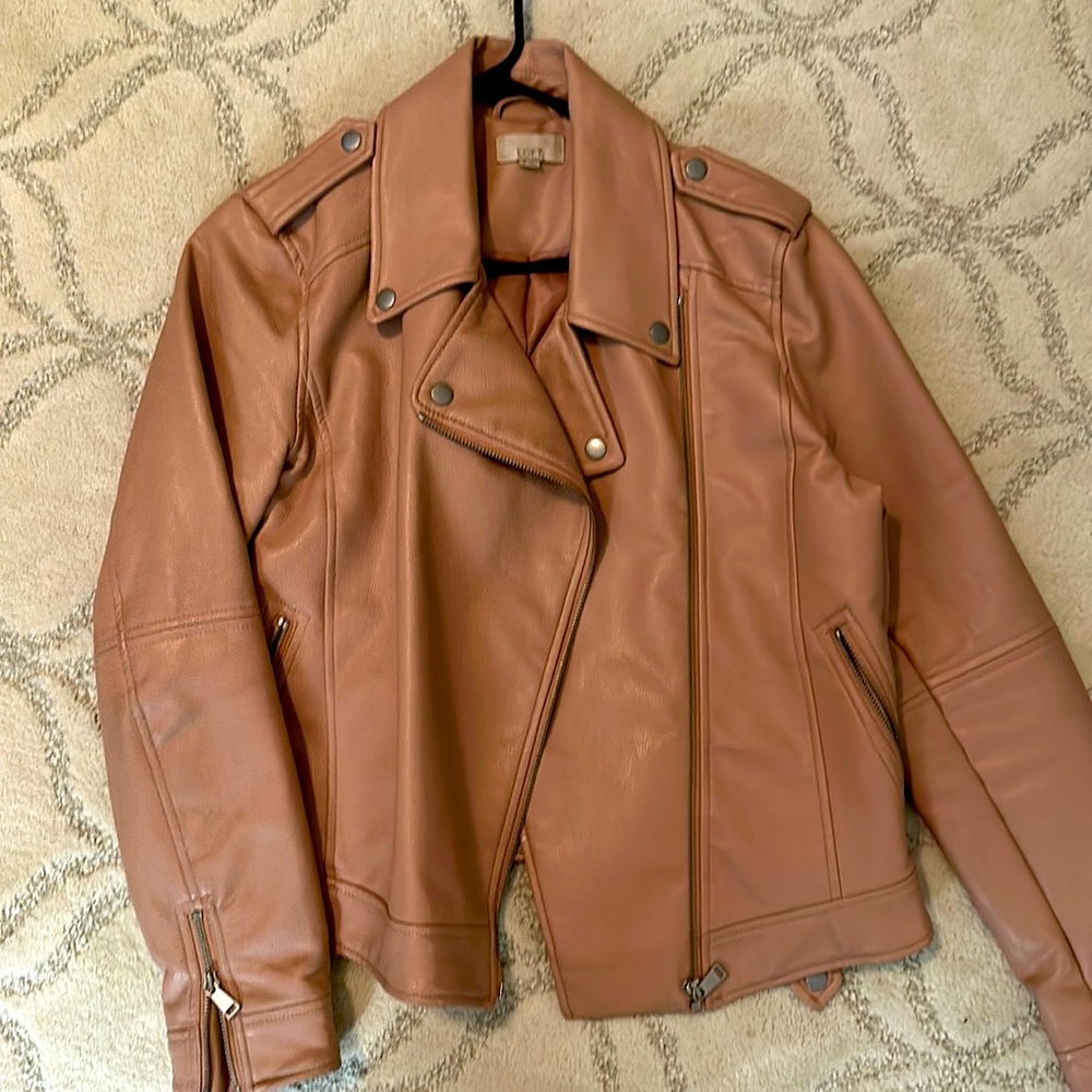 Pink LOFT leather jacket